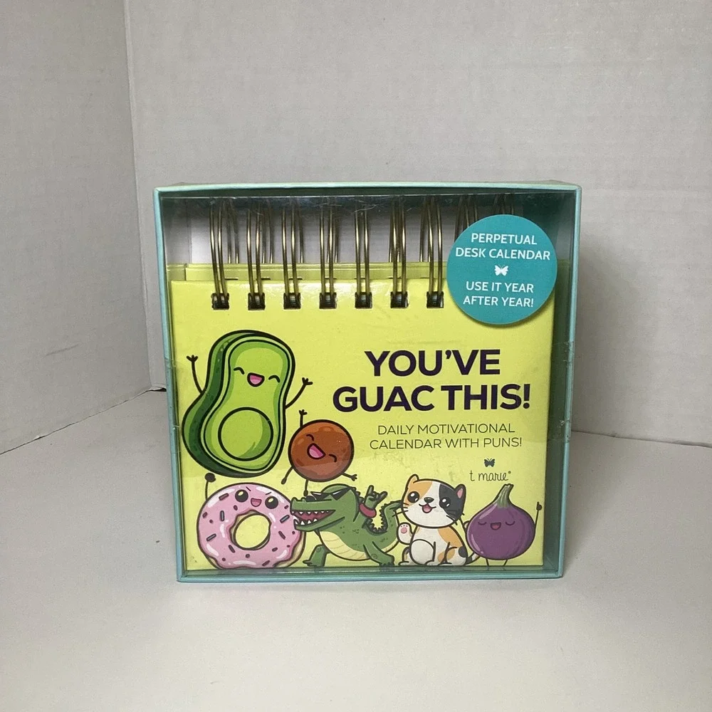 T Marie You've Guac This Perpetual Daily Motivational Flip Desk Calendar New